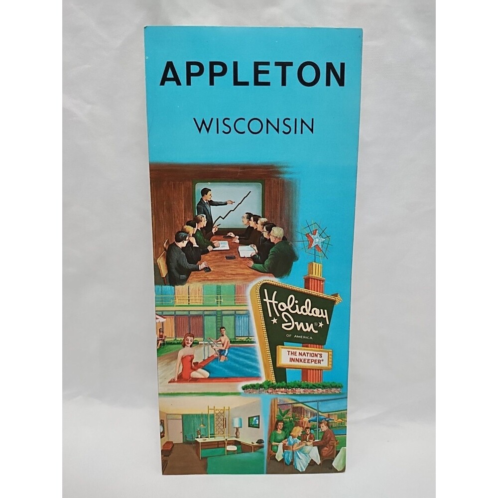 Vintage 1960s Appleton Wisconsin Holiday Inn Flyer Sheet